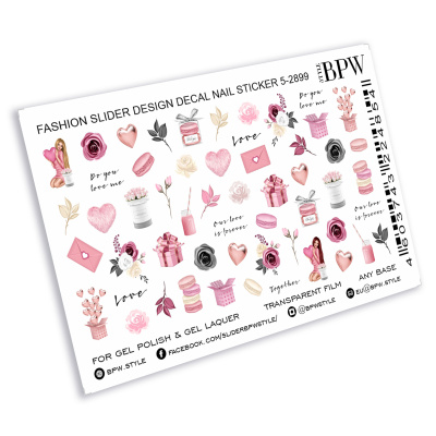 Слайдер-дизайн Розовая романтика из каталога Цветные на любой фон, в интернет-магазине BPW.style